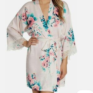 In Bloom by Jonquil Floral Pink Kimono Robe